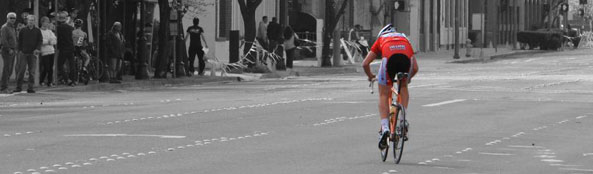 Red cyclist