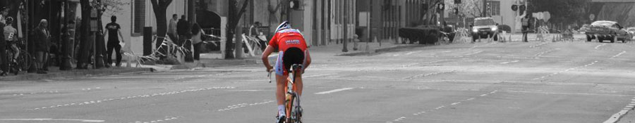 Red cyclist