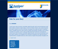 screen shot of the Juniper email templates